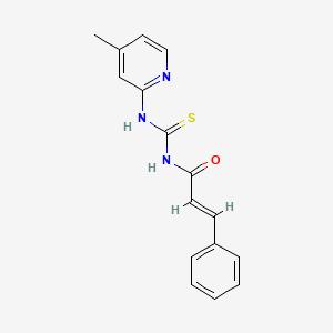 molecular formula C16H15N3OS B1207707 N-{[(4-methyl-2-pyridinyl)amino]carbonothioyl}-3-phenylacrylamide 