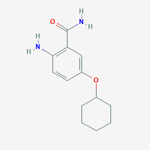 molecular formula C13H18N2O2 B12077089 2-Amino-5-(cyclohexyloxy)benzamide 