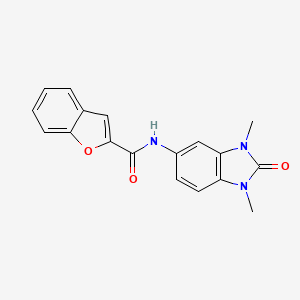 molecular formula C18H15N3O3 B1207709 N-(1,3-dimethyl-2-oxo-5-benzimidazolyl)-2-benzofurancarboxamide 
