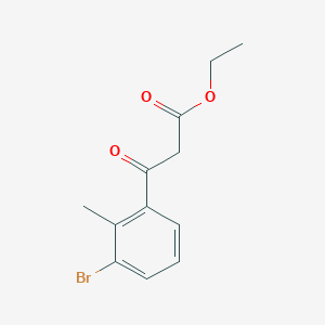 molecular formula C12H13BrO3 B12077093 Ethyl 3-(3-bromo-2-methylphenyl)-3-oxopropanoate 