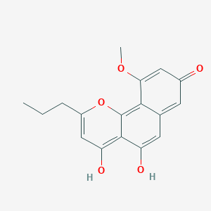molecular formula C17H16O5 B1207710 Comaparvin CAS No. 34434-17-8