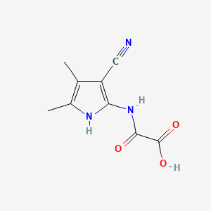 molecular formula C9H9N3O3 B1207711 3-Cyano-4,5-dimethyl-2-pyrroloxamic acid CAS No. 54329-28-1