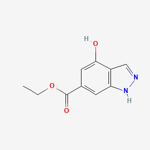 molecular formula C10H10N2O3 B12077111 ethyl 4-hydroxy-1H-indazole-6-carboxylate 