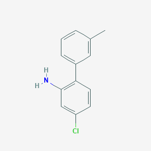 molecular formula C13H12ClN B12077124 4-Chloro-3'-methyl-biphenyl-2-ylamine 