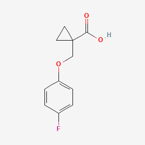 molecular formula C11H11FO3 B12077149 1-[(4-Fluorophenoxy)methyl]cyclopropane-1-carboxylic acid 
