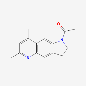 molecular formula C15H16N2O B1207721 1-(6,8-二甲基-2,3-二氢吡咯并[2,3-g]喹啉-1-基)乙酮 