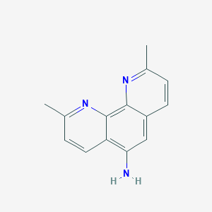 molecular formula C14H13N3 B1207726 1,10-Phenanthrolin-5-amine, 2,9-dimethyl- CAS No. 118752-28-6