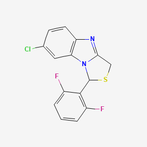 molecular formula C15H9ClF2N2S B1207727 1-(2,6-Difluorophenyl)-7-chloro-3H-thiazolo[3,4-a]benzimidazole 