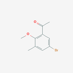 molecular formula C10H11BrO2 B12077288 5'-Bromo-2'-methoxy-3'-methylacetophenone 