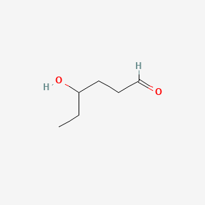 molecular formula C6H12O2 B1207729 4-羟基己醛 CAS No. 109710-36-3