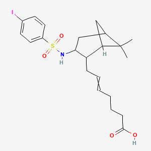 molecular formula C22H30INO4S B1207730 7-[3-[(4-Iodophenyl)sulfonylamino]-6,6-dimethyl-2-bicyclo[3.1.1]heptanyl]hept-5-enoic acid 