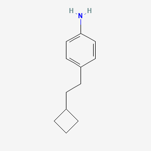 molecular formula C12H17N B12077309 4-(2-Cyclobutylethyl)aniline 
