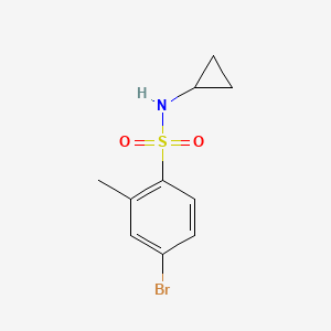 molecular formula C10H12BrNO2S B12077342 4-bromo-N-cyclopropyl-2-methylbenzenesulfonamide 