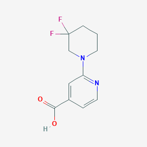 molecular formula C11H12F2N2O2 B12077362 2-(3,3-Difluoropiperidin-1-yl)isonicotinic acid 
