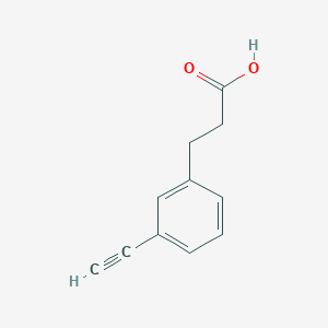 molecular formula C11H10O2 B12077380 3-(3-Ethynyl-phenyl)-propionic acid 