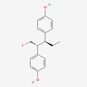 molecular formula C17H19FO2 B1207739 1-Fluoro-2,3-bis(4-hydroxyphenyl)pentane CAS No. 83303-93-9