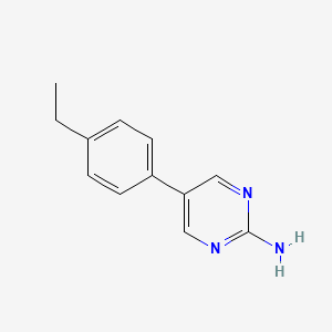 molecular formula C12H13N3 B12077427 5-(4-Ethylphenyl)pyrimidin-2-amine 