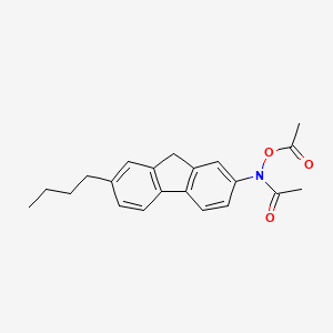 molecular formula C21H23NO3 B1207743 Acetamide, N-(acetyloxy)-N-(7-butyl-9H-fluoren-2-yl)- CAS No. 87005-14-9