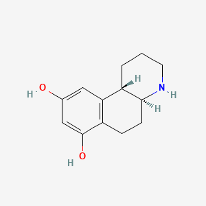molecular formula C13H17NO2 B1207744 7,9-Dihydroxy-1,2,3,4,4a,5,6,10b-octahydrobenzo(f)quinoline CAS No. 87657-26-9
