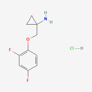 molecular formula C10H12ClF2NO B12077447 1-(2,4-Difluoro-phenoxymethyl)-cyclopropylamine hydrochloride 