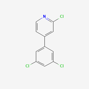 molecular formula C11H6Cl3N B12077451 2-Chloro-4-(3,5-dichlorophenyl)pyridine 
