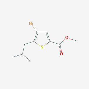 molecular formula C10H13BrO2S B12077480 Methyl 4-bromo-5-isobutylthiophene-2-carboxylate 