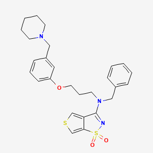 N-(Phenylmethyl)-N-(3-(3-(1-piperidinylmethyl)phenoxy)propyl)thieno(3,4-d)isothiazol-3-amine 1,1-dioxide