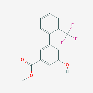 molecular formula C15H11F3O3 B12077521 Methyl 5-hydroxy-2'-(trifluoromethyl)-[1,1'-biphenyl]-3-carboxylate 