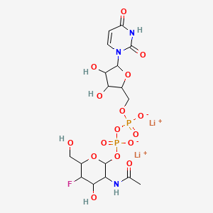 molecular formula C17H24FLi2N3O16P2 B12077546 Uridine 5'-(2-acetamido-2,4-dideoxy-4-fluorogalactopyranosyl)diphosphate 