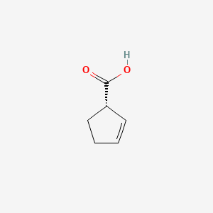 molecular formula C6H8O2 B1207755 (1s)-Cyclopent-2-ene-1-carboxylic acid CAS No. 67886-24-2