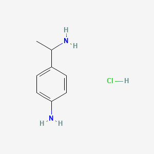 molecular formula C8H13ClN2 B12077559 4-(1-Aminoethyl)aniline hydrochloride 