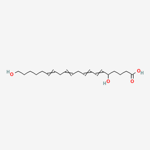 molecular formula C20H32O4 B1207756 5,20-Dihydroxyicosa-6,8,11,14-tetraenoic acid 