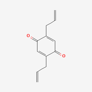 molecular formula C12H12O2 B12077562 2,5-Cyclohexadiene-1,4-dione, 2,5-di-2-propen-1-yl- CAS No. 855871-36-2