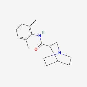 molecular formula C16H22N2O B1207757 n-(2,6-Dimethylphenyl)-1-azabicyclo[2.2.2]octane-3-carboxamide CAS No. 69267-68-1