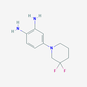molecular formula C11H15F2N3 B12077622 4-(3,3-Difluoropiperidin-1-yl)benzene-1,2-diamine 