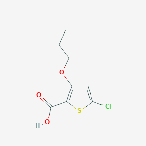 molecular formula C8H9ClO3S B12077644 5-Chloro-3-propoxythiophene-2-carboxylic acid 