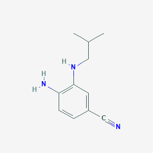 molecular formula C11H15N3 B12077645 4-Amino-3-(isobutylamino)benzonitrile 