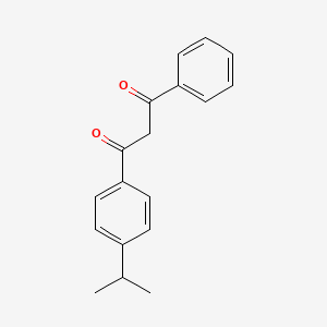 molecular formula C18H18O2 B1207770 1-phenyl-3-[4-(propan-2-yl)phenyl]propane-1,3-dione CAS No. 63250-25-9