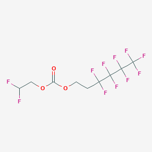 molecular formula C9H7F11O3 B12077741 2,2-Difluoroethyl 1H,1H,2H,2H-perfluorohexyl carbonate 
