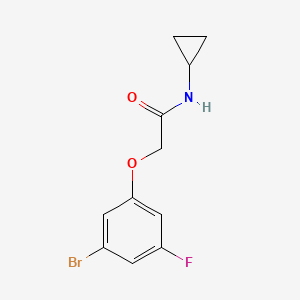 molecular formula C11H11BrFNO2 B12077758 2-(3-Bromo-5-fluorophenoxy)-N-cyclopropylacetamide 