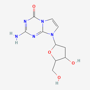 molecular formula C10H13N5O4 B12077771 2-Amino-8-(2-deoxy-b-D-ribofuranosyl)-imidazo[1,2-a]-1,3,5-triazin-4(8H)-one 