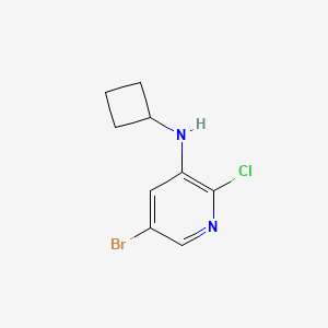 molecular formula C9H10BrClN2 B12077799 5-Bromo-2-chloro-N-cyclobutylpyridin-3-amine 