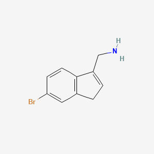molecular formula C10H10BrN B12077801 (6-Bromo-1H-inden-3-yl)methanamine 