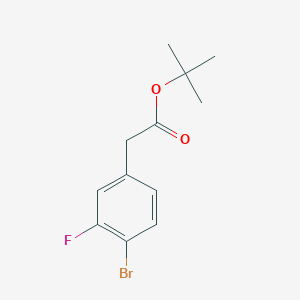 molecular formula C12H14BrFO2 B12077815 tert-Butyl 2-(4-bromo-3-fluorophenyl)acetate 