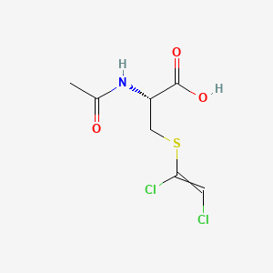 molecular formula C7H9Cl2NO3S B1207782 (2R)-2-acetamido-3-(1,2-dichloroethenylsulfanyl)propanoic acid 