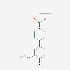 molecular formula C18H28N2O3 B12077859 Tert-butyl 4-(4-amino-3-ethoxyphenyl)piperidine-1-carboxylate 