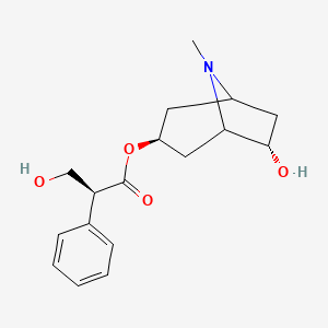 molecular formula C17H23NO4 B1207787 3-Bicyclo[3.2.1]octanyl 3-hydroxy-2-phenyl-propanoate 