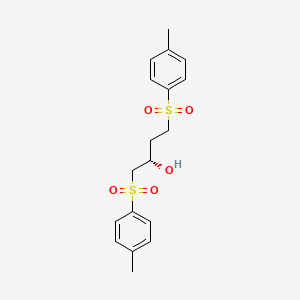 molecular formula C18H22O5S2 B12077903 (S)-1,4-Ditosyl-2-butanol 