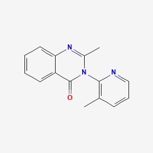 molecular formula C15H13N3O B1207792 2-甲基-3-(3-甲基吡啶-2-基)喹唑啉-4-酮 CAS No. 3214-64-0