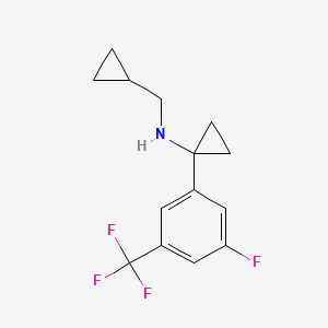 molecular formula C14H15F4N B12077960 N-(Cyclopropylmethyl)-1-(3-fluoro-5-(trifluoromethyl)phenyl)cyclopropanamine 